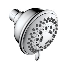 Pomme de douche, 6 fonctions, jet oxygéné, chrome