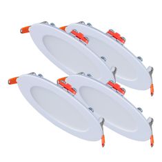 Lumière encastrée, DEL, Ultra-mince, 4" x 1/2", 4/pqt