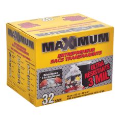 Garbage Bag - Contractor - 3 Mils - Clear - 32/Pkg - 33" x 48"