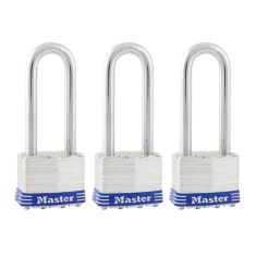 Laminated Padlock - Long Shackle - 1 3/4" - 3/pkg