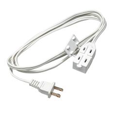 Indoor Extension Cord - 16/2 - 3 Outlets - SPT-2 - White - 4.5 m