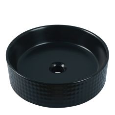 Lavabo rond Vessel, 15 3/4" x 5 5/16", noir mat