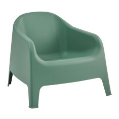 Chaise en plastique empilable, sauge