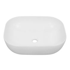 Lavabo, porcelaine, rectangulaire, blanc mat, 20'' x 16'' x 5 1/2''