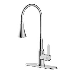 Robinet de cuve, col flexible, chrome