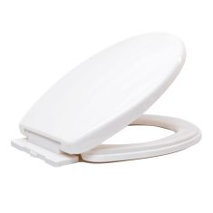 Siège de toilette, rond, blanc, 41 cm x 35 cm