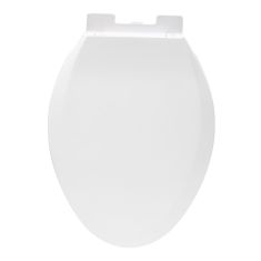 Siège de toilette, allongé, blanc, 44 cm x 35 cm