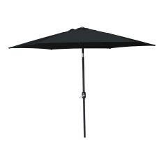 Parasol de marché, inclinable, noir, 8' 10"