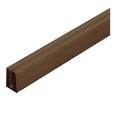 U-Channel Moulding for Lattice or Privacy Panels – PVC – Brazilian Walnut – 8’