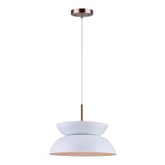 Luminaire suspendu Spezia, 13", blanc-or