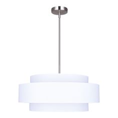 Luminaire suspendu Abajuro, 22", blanc
