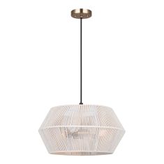 Luminaire suspendu Dakhlio, 18", blanc-or