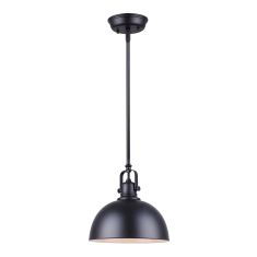 Luminaire suspendu Temarra, 9", noir mat
