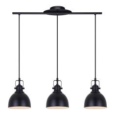 Temarra Pendant Light - 3 Bulbs - 29.5" - Matte Black