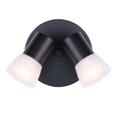 Plafonnier, 2 lumières, Hudsa, noir