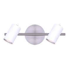 Rail Kardey, 2 lumières, 15", noir-nickel brossé