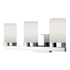 Applique murale de vanité, 3 lumières, Fideka, chrome, 23"