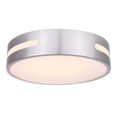 Plafonnier, Del Venacco, nickel brossé, 13"