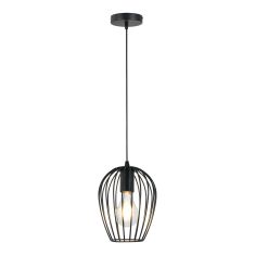 Luminaire suspendu, 1 lumière, Hera, noir, 16 cm