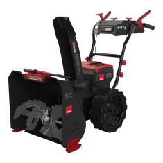 Cordless 2‑Stage Snow Blower – 24", 62V, 2 Batteries – Black