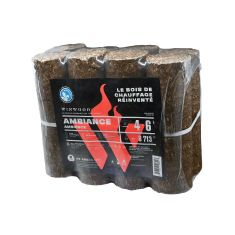 Bûches densifiées, 3 lb ch., 8/pqt