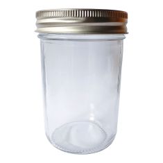 Glass Mason Jar with 2-pc Lid, 250-ml, 12/Pkg