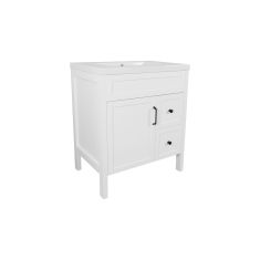 Meuble-lavabo Makala, 30,25" x 21,25" x 35,75", fini blanc mat