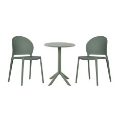 Ensemble bistro Artemis, 3 pièces, table ronde 24", sauge