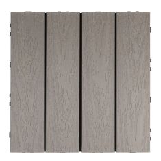 Composite Deck Tiles - 12" x 12" - Grey - 6/Pkg