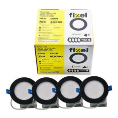 Luminaire encastré DEL, 4", ultra-mince, 9W, 4/pqt