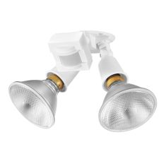 Lumière de sécurité à détecteur de mouvement, 2 lampes, blanc mat