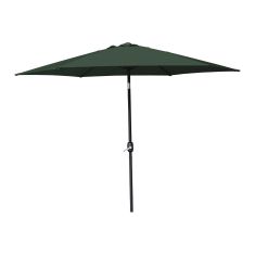 Parasol de marché, manivelle et inclinaison, vert/noir