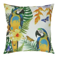 Coussin d'extérieur, motif exotique, 16" x 16"