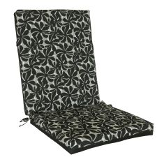 Coussin de dossier haut réversible pour patio, motif floral, 19" x 42"