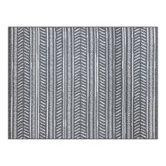 Tapis extérieur Otto, tissé plat, 78,7" x 94,5", gris foncé