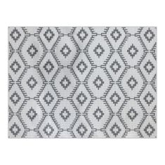 Tapis extérieur Till, tissé plat, 78,7" x 94,5", ivoire/gris