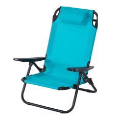 Chaise de camping, 23 5/8" x 30 7/8" x 26", turquoise