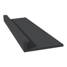 Square Finishing Trim - Aluminum - 96" - Black