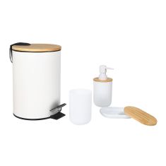 4-Piece  Bathroom Accessory Set - Matte White