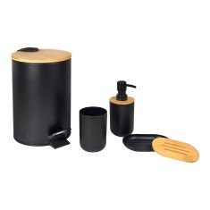 4-Piece Bathroom Accessory Set - Matte Black