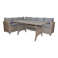 Ensemble à dîner Luna, 55,9" x 28,3", gris anthracite