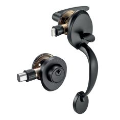 Kingston Entry Handle Set – 4-Way Latch – Matt Black