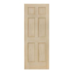 6-Panel Interior Door - 24" x 80" - Clear Pine