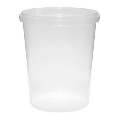 Contenant alimentaire rond en plastique, 1 L