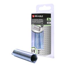 Extension Springs - 9/16" x 3" - Zinc-Plated - 2/Pkg
