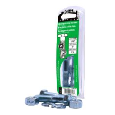 Boulon avec écrous et rondelles, 7/16" x 2", grade 2, 2/pqt