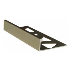 Bordure pour carreaux en aluminium, fini titane, 3/8" x 8'