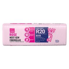 R-20 Pink Next Gen Fiberglas Insulation - 19" x 47" x 6" - Covers 99.2 sq. ft