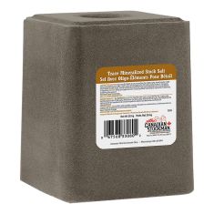 Bloc de sel minéralisé, oligo-éléments, 20 kg, brun
