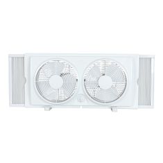 Twin Window Fan - 2 Speeds - White - 9"